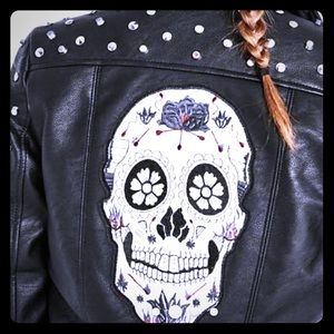 Zara Skull Studded Moto Jacket